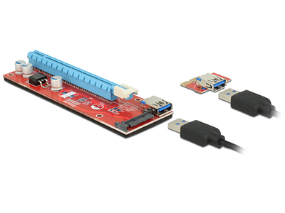 foto noticia Tarjeta riser PCI Express x16 para minado de criptomonedas y múltiples aplicaciones gráficas.